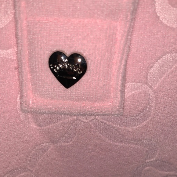 🆕- Juicy Couture Light Pink Bow-Patterned Beach Tote with Bathing Suit Bag - Picture 7 of 15